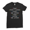They Don't That We Know They Know We Know Ladies Fitted T-Shirt