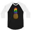 rainbow pineaplle 3/4 Sleeve Shirt