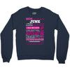 quens are born in june Crewneck Sweatshirt