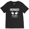 caution! jazz handsfunny jazz dance comic boogie camp trumpet V-Neck Tee