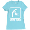 game over daddy funny Ladies Fitted T-Shirt
