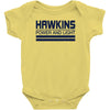 hawkins power and light 2 Baby Bodysuit