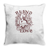 blind love fire heart Throw Pillow