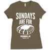 sundays are for football foot ball Ladies Fitted T-Shirt