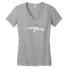 banksy style ak47 art   funny Women's V-Neck T-Shirt