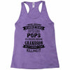 Super Cool Pops Of A Freaking Awesome Grandson Racerback Tank