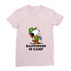 Happiness is Camp Ladies Fitted T-Shirt
