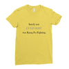 kung fu fighting Ladies Fitted T-Shirt