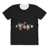 Femen with Flowers All Over Women's T-shirt