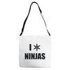 i heart ninjas Adjustable Strap Totes