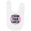 strong than cancer Baby Bibs