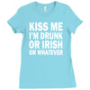 kiss me i'm drunk or irish Ladies Fitted T-Shirt