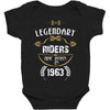 legendary riders are born in 1963 Baby Bodysuit