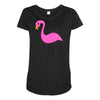 animal pink Maternity Scoop Neck T-shirt