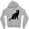 cat black had Zipper Hoodie