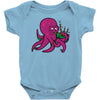 purple octopus playing the bagpipes Baby Onesie