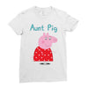 peppa pig aunt pig Ladies Fitted T-Shirt