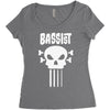 bassist skull Women's Triblend Scoop T-shirt