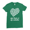 my boxer is my valentine Ladies Fitted T-Shirt