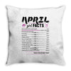 April Girl Facts Taurus Throw Pillow