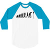 evolution of a golfer mens black golf t shirt top new 3/4 Sleeve Shirt