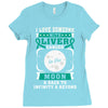 I Love Someone With Liver Cancer To The Moon And Back Ladies Fitted T-Shirt