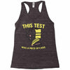 this test was a piece of cake Racerback Tank