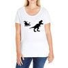 noel dinosaur Ladies Curvy T-Shirt