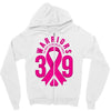 end breast cancer   39 warriors Zipper Hoodie
