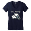 mickey mouse gangster get money Women's V-Neck T-Shirt