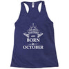 The best teachers are born in Octobe Racerback Tank