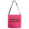 im not short funny t shirt humor nerd geek tee s 3xl Adjustable Strap Totes