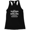 being a teacher is easy Racerback Tank