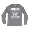 Super March Girl Long Sleeve Shirts