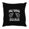 new i'm with coco Throw Pillow