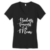badass feminist cat mom Women's V-Neck T-Shirt