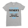 I'm Your Father's Day Gift Mom Says You're Welcome Baby Boy Ladies Fitted T-Shirt