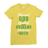 blessed god by spoiled by my husband protected by both Ladies Fitted T-Shirt