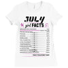 July Girl Facts Leo Ladies Fitted T-Shirt