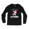 october born unicorns Long Sleeve Shirts