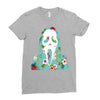 scream floral Ladies Fitted T-Shirt