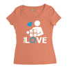 portal true love   aperture lab video gamer teleport online pc goal te Women's Triblend Scoop T-shirt