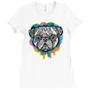 pug face Ladies Fitted T-Shirt