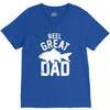 reel great dad V-Neck Tee