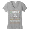 santa gemini christmas ugly t shirts Women's V-Neck T-Shirt
