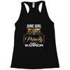 june  girl is a perfect combination of princess and warrior Racerback Tank