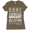 Born In August Ladies Fitted T-Shirt