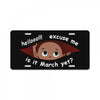 March Peeking Out Baby Boy License Plate