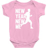 new year, new me running fitness Baby Bodysuit
