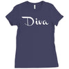diva funny Ladies Fitted T-Shirt